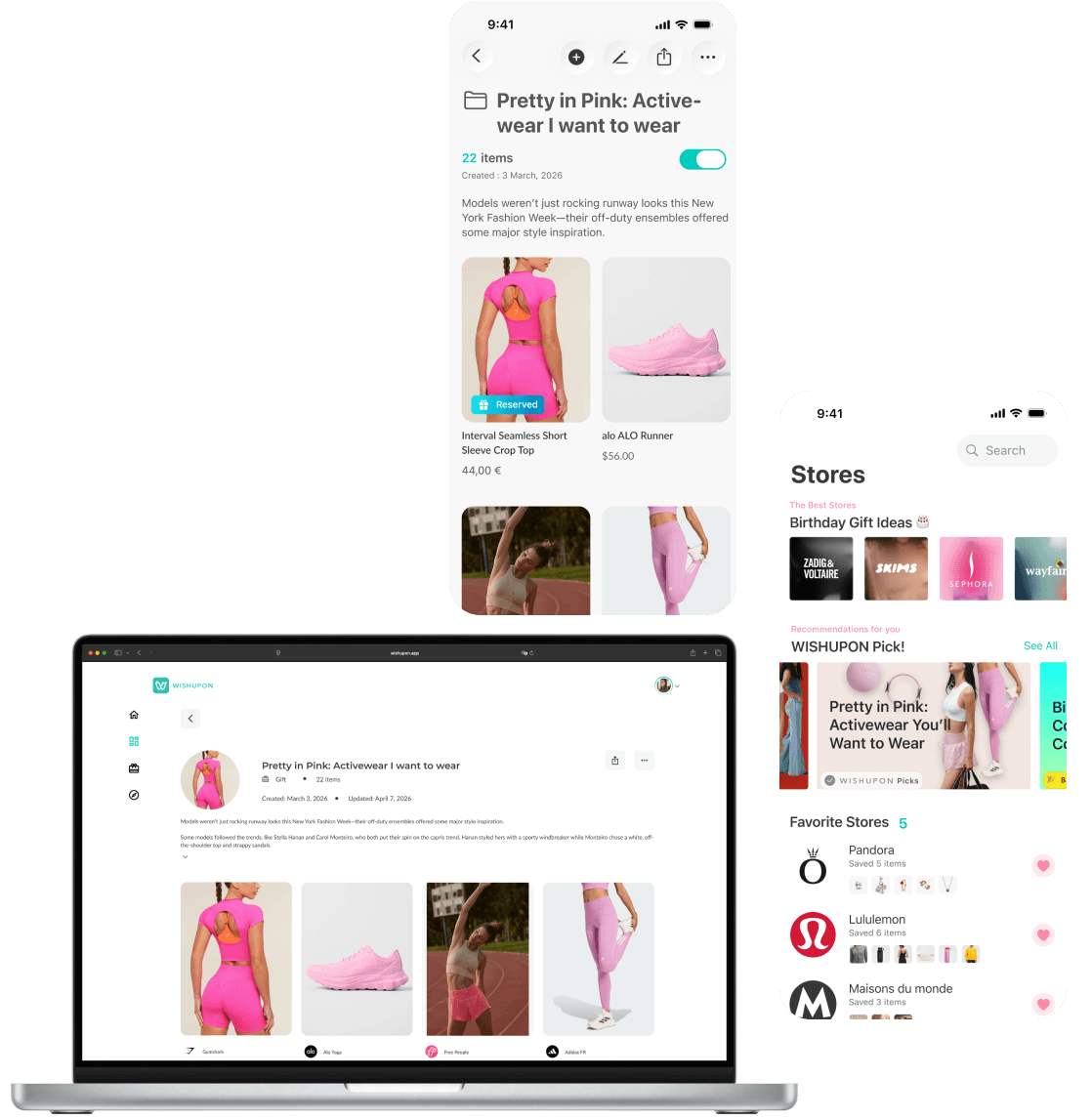Save products from any online store to your wishlist
